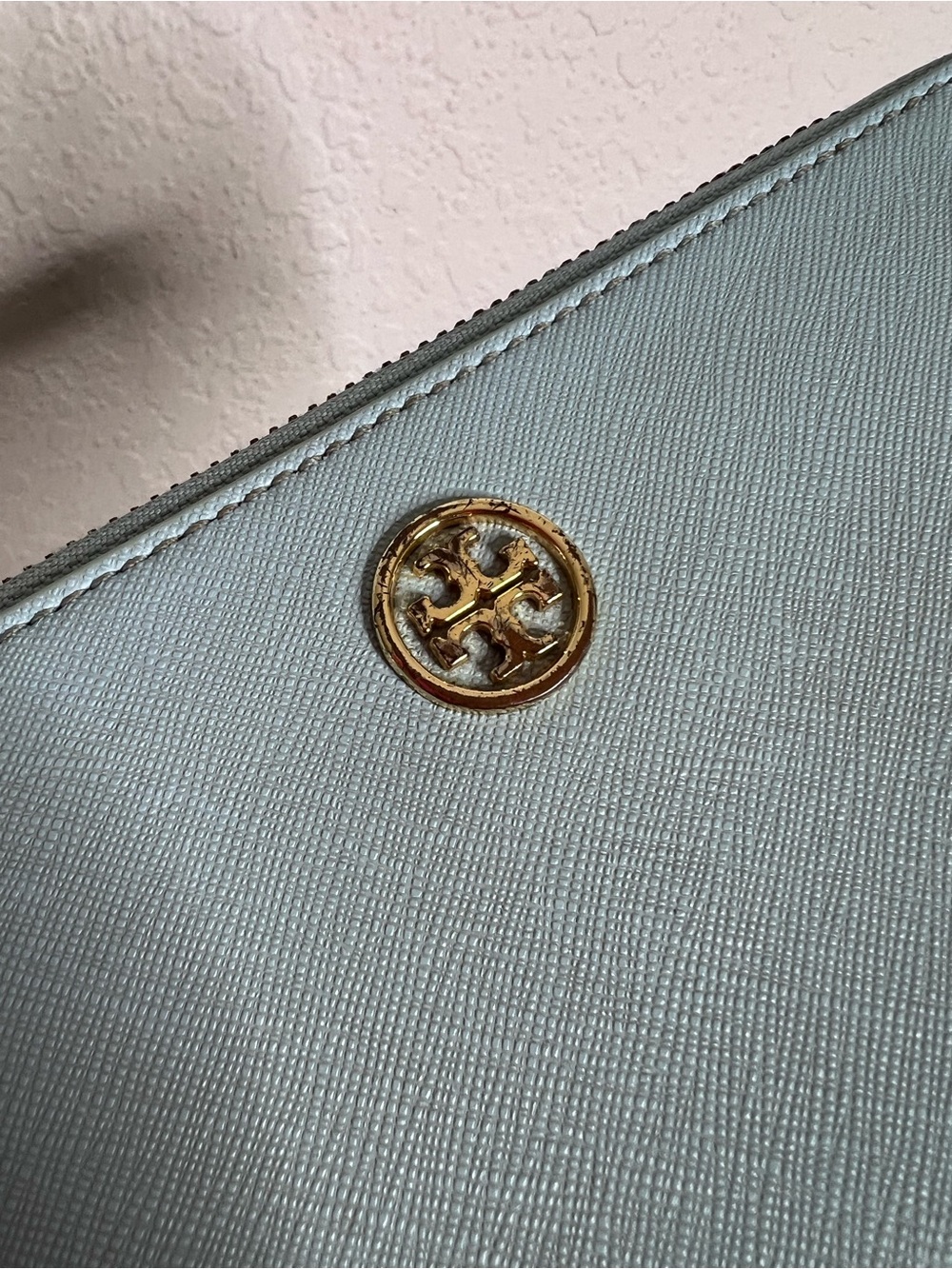 Tory Burch Crossbody Bag Purse Viva Striped & Wallet Black Leather Chain Strap - Picture 12 of 16
